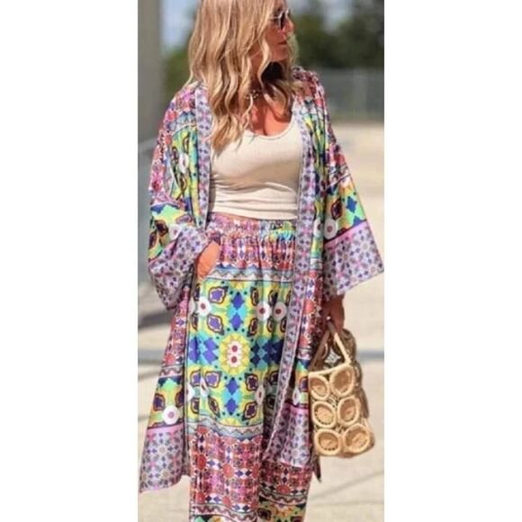 Zara Blogger Fave Geometric Kimono NWT Sz. M - Picture 1 of 9